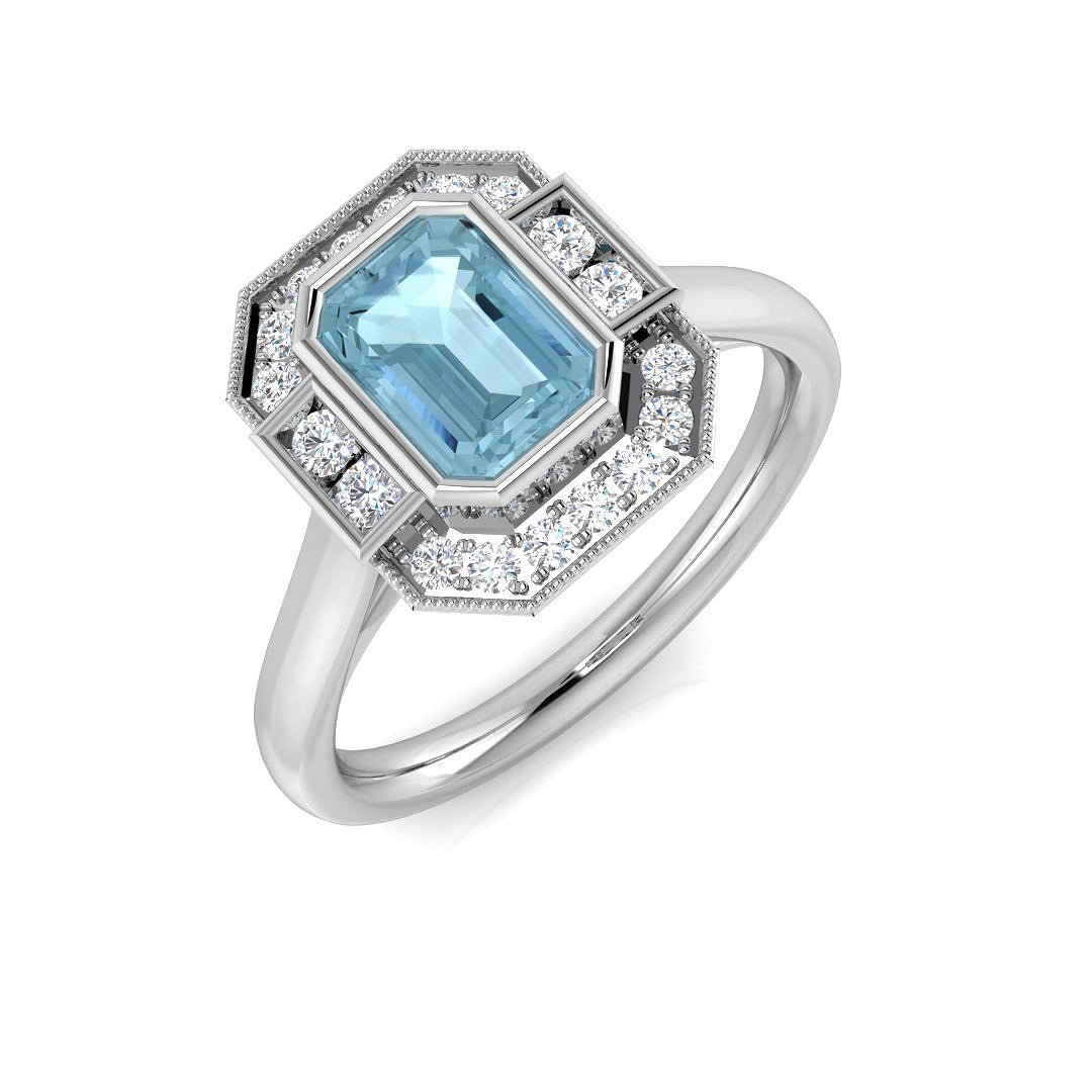 Emerald Cut Gemstone Ring