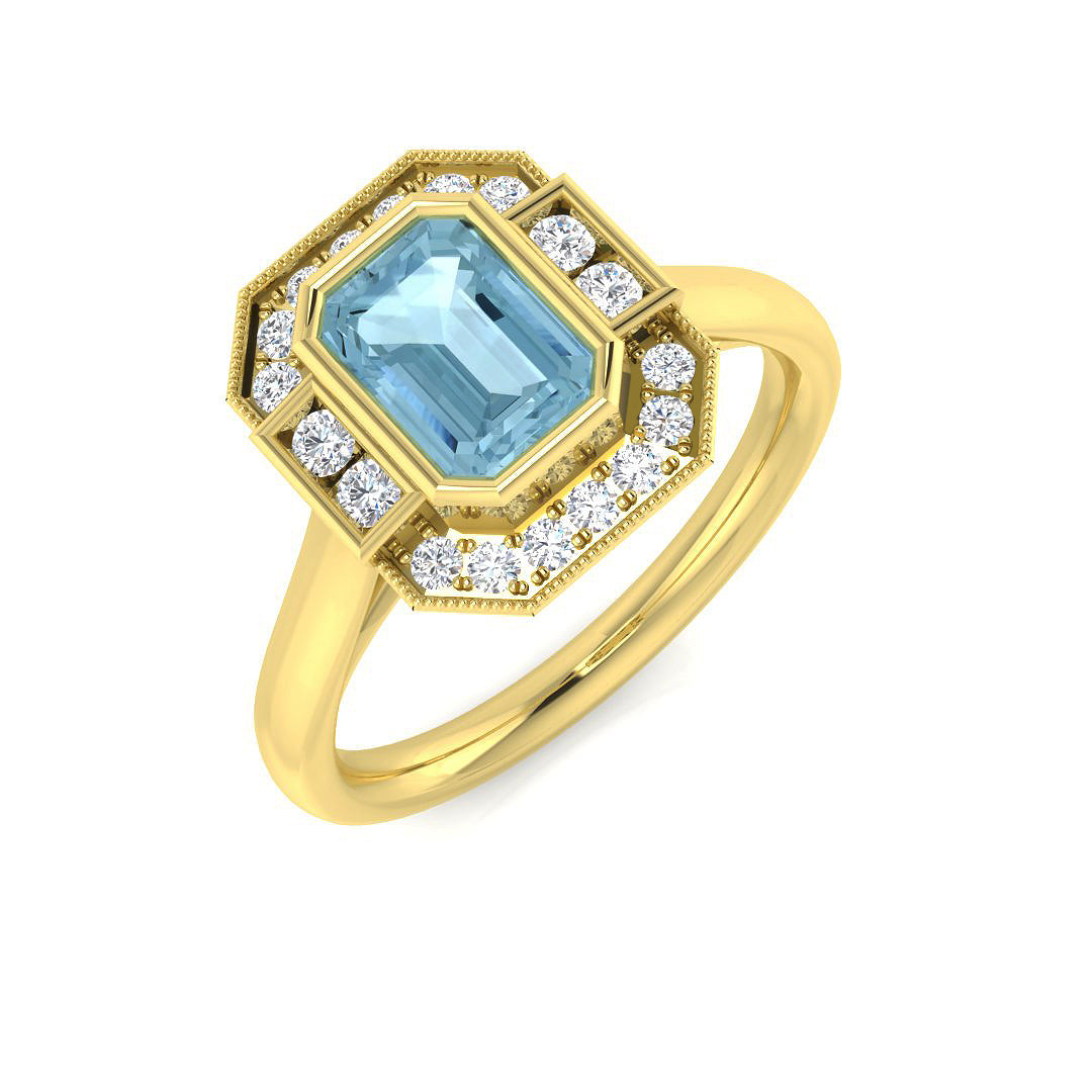 Emerald Cut Gemstone Ring