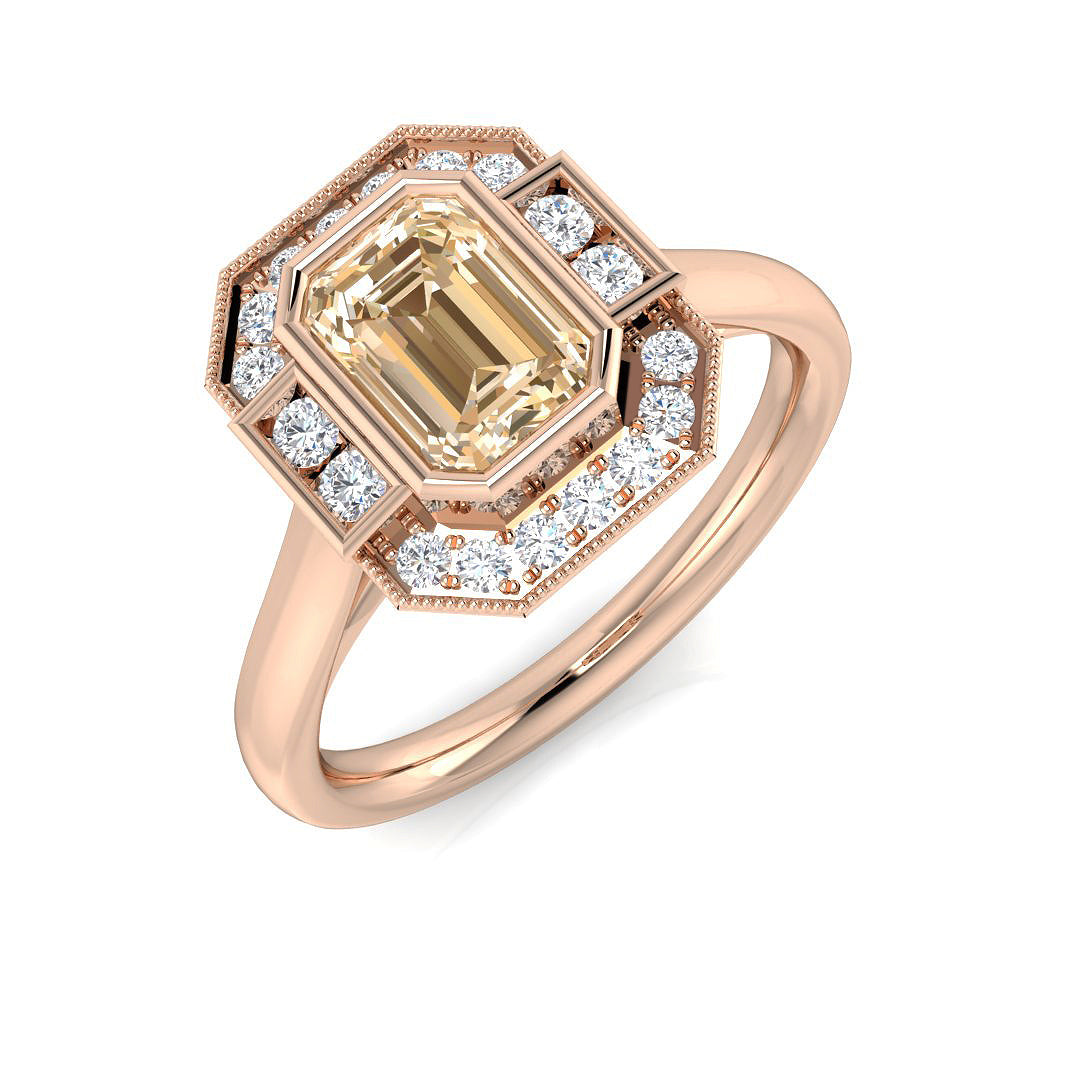 Emerald Cut Gemstone Ring