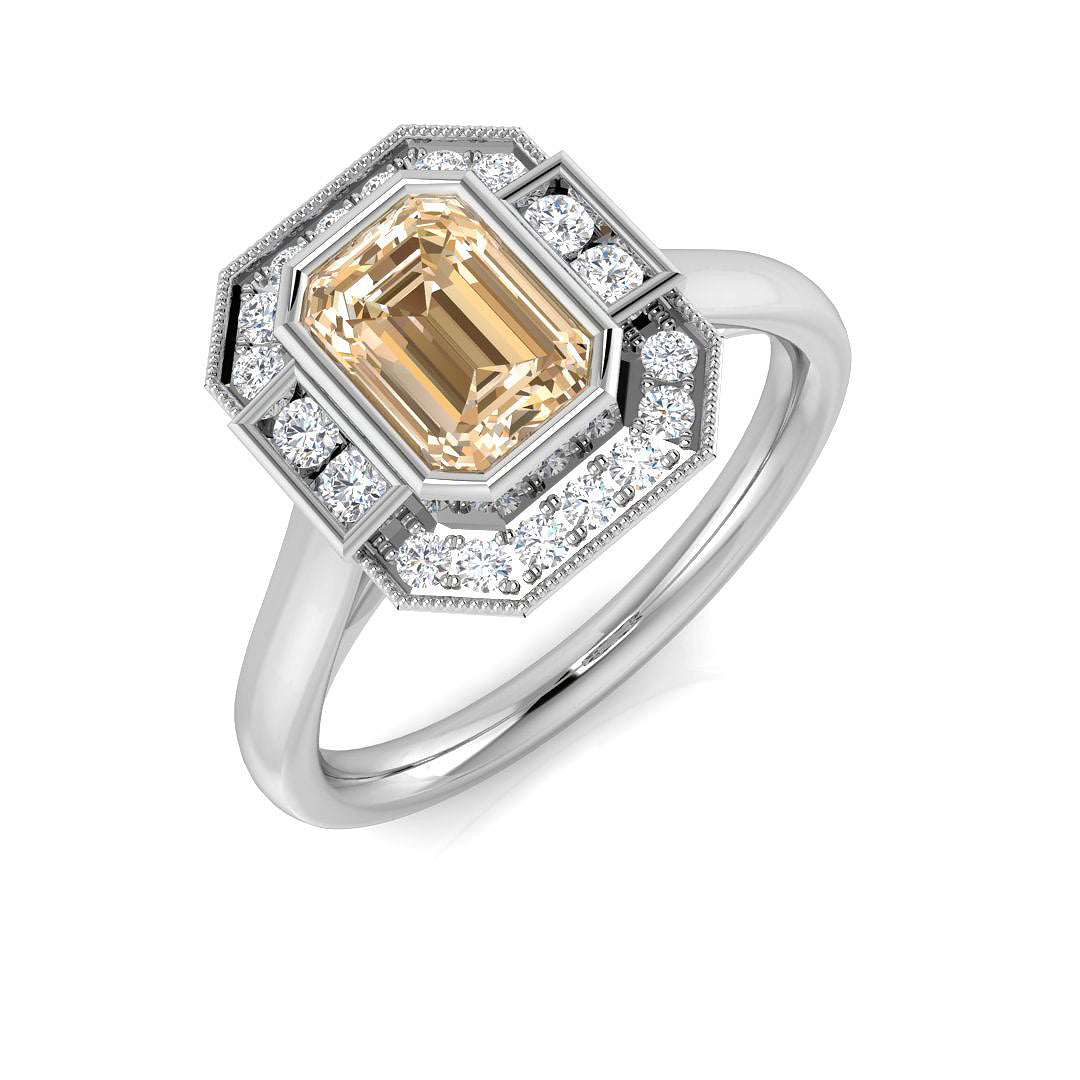 Emerald Cut Gemstone Ring