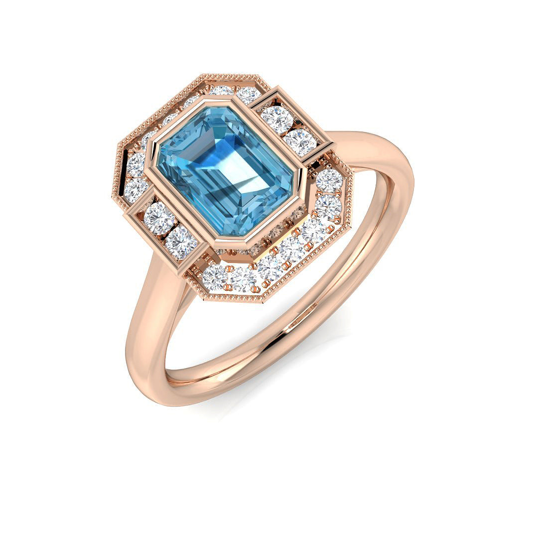 Emerald Cut Gemstone Ring
