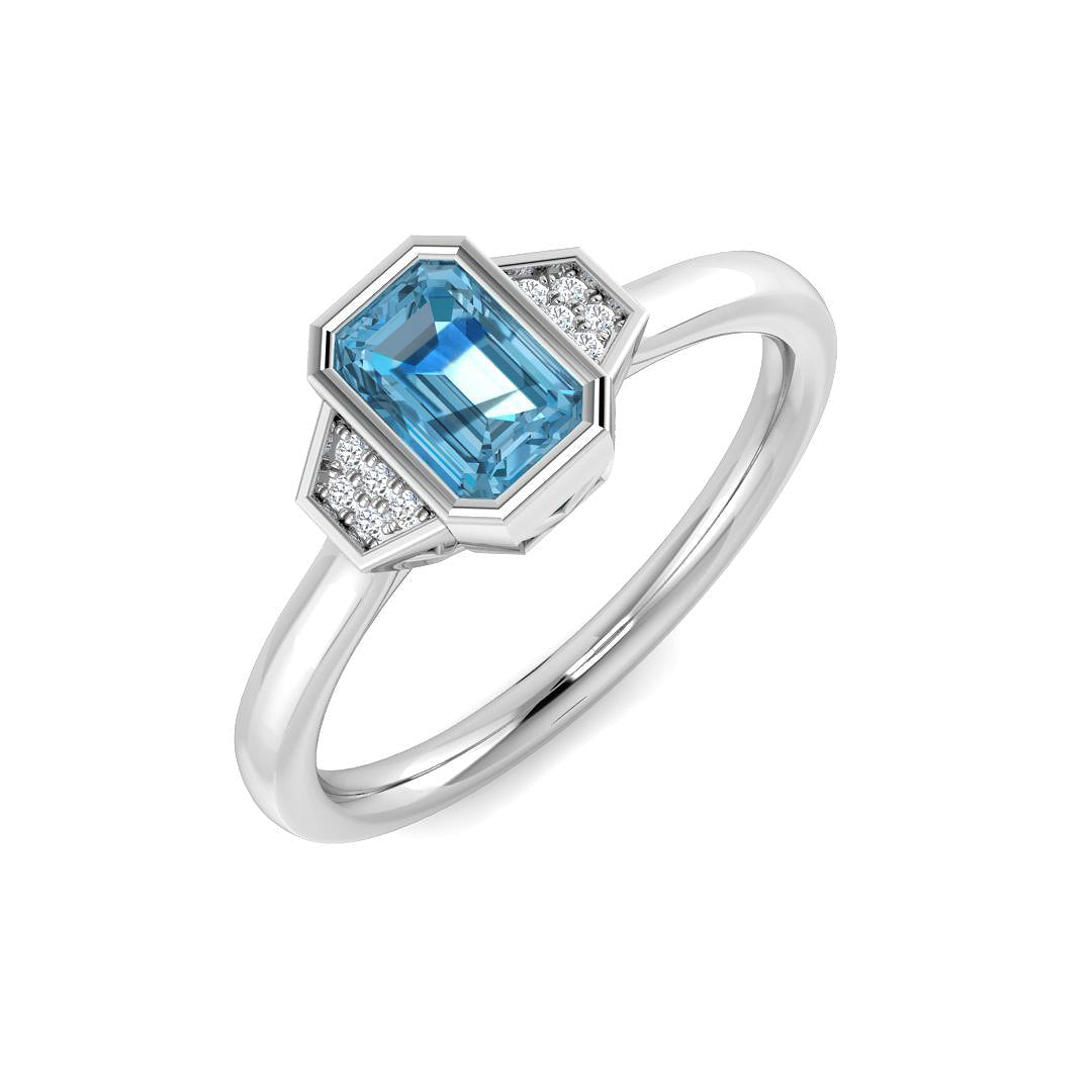 Emerald Cut Gemstone Ring