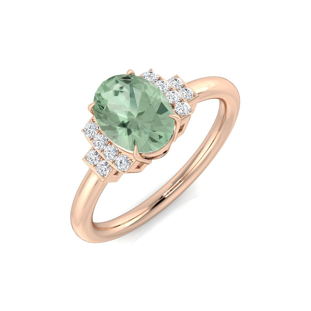 Oval Gemstone Ring