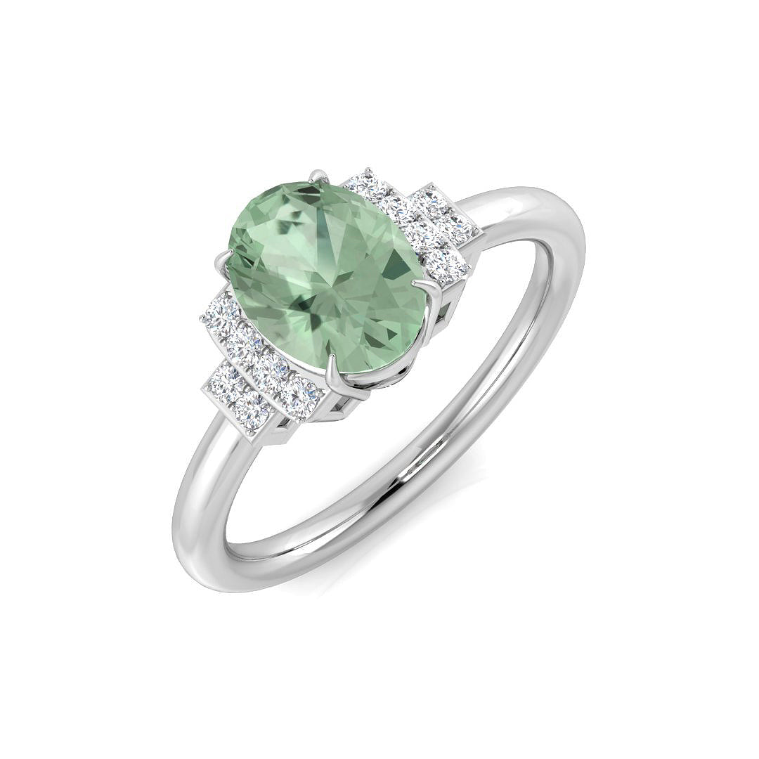 Oval Gemstone Ring
