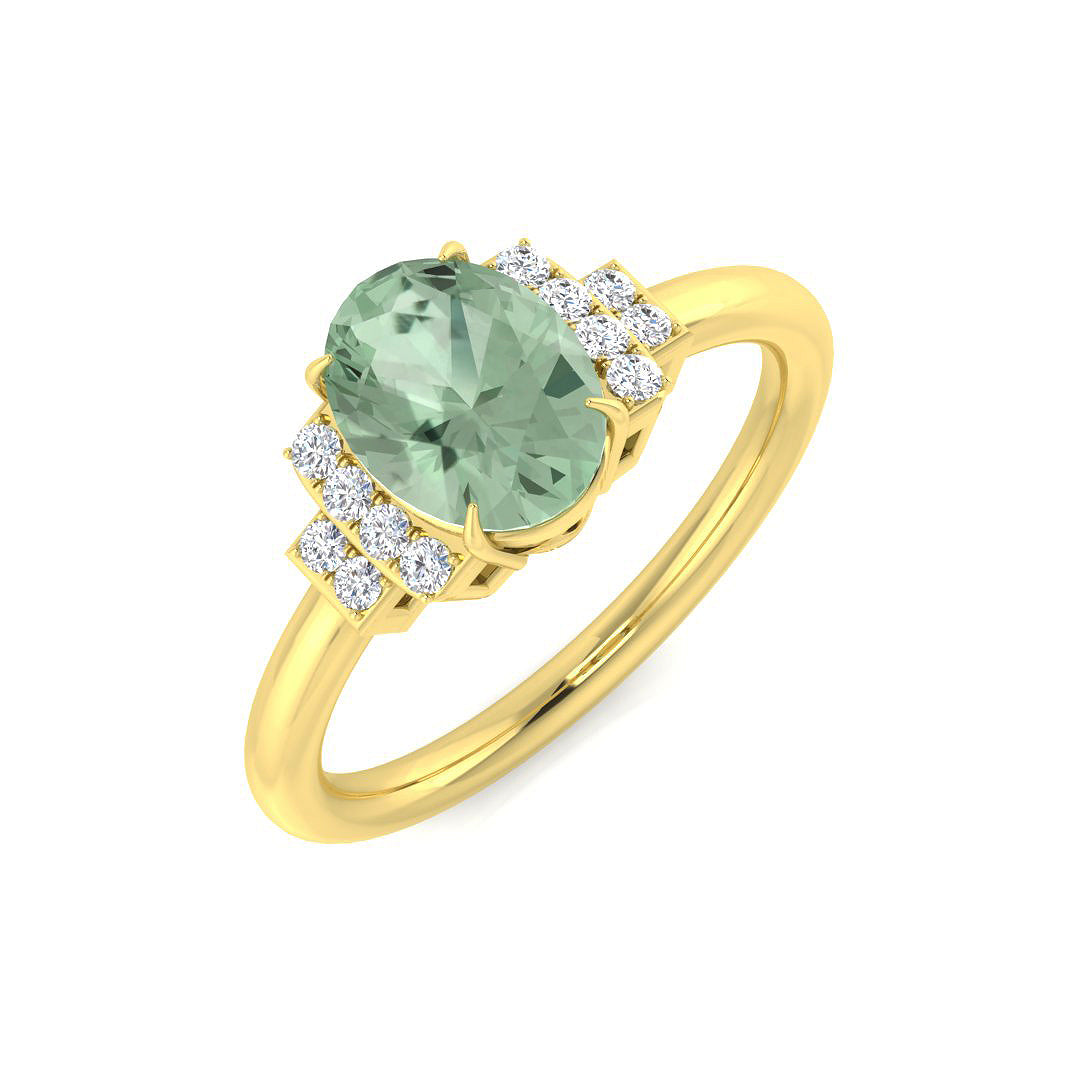 Oval Gemstone Ring