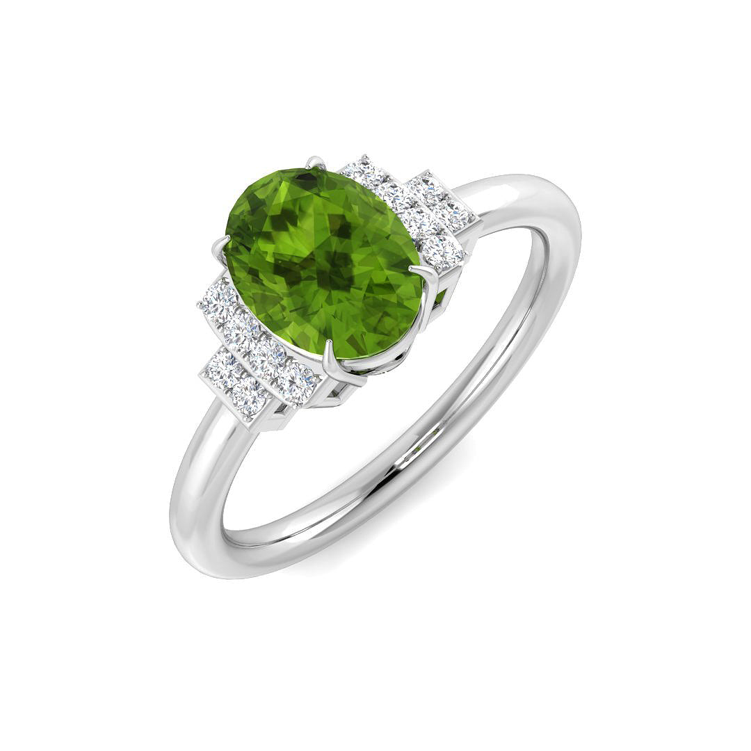 Oval Gemstone Ring