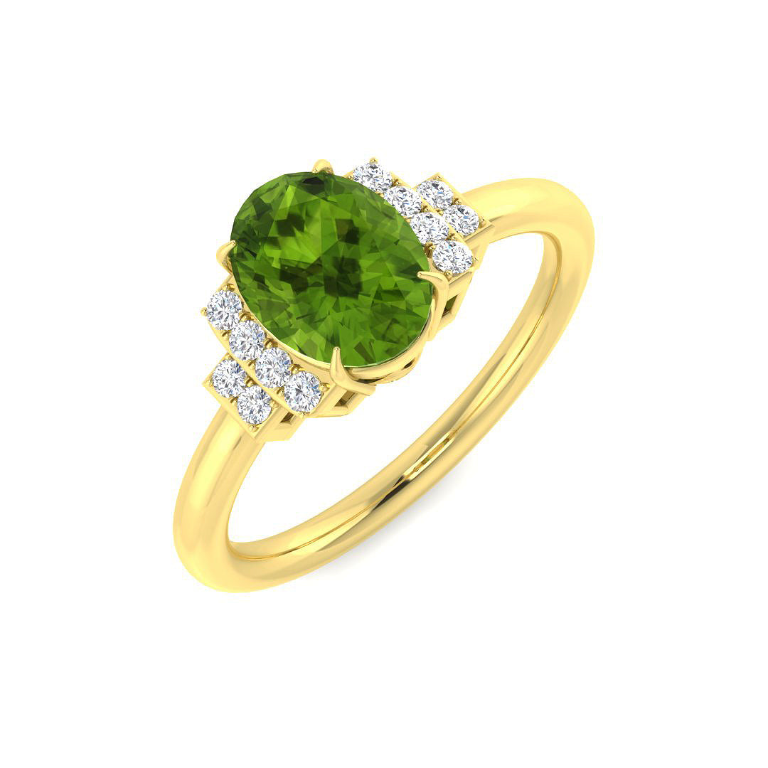 Oval Gemstone Ring