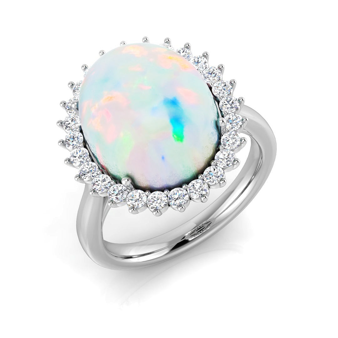 Oval Opal Ring