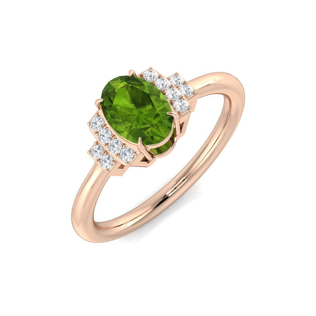 Oval Peridot Ring