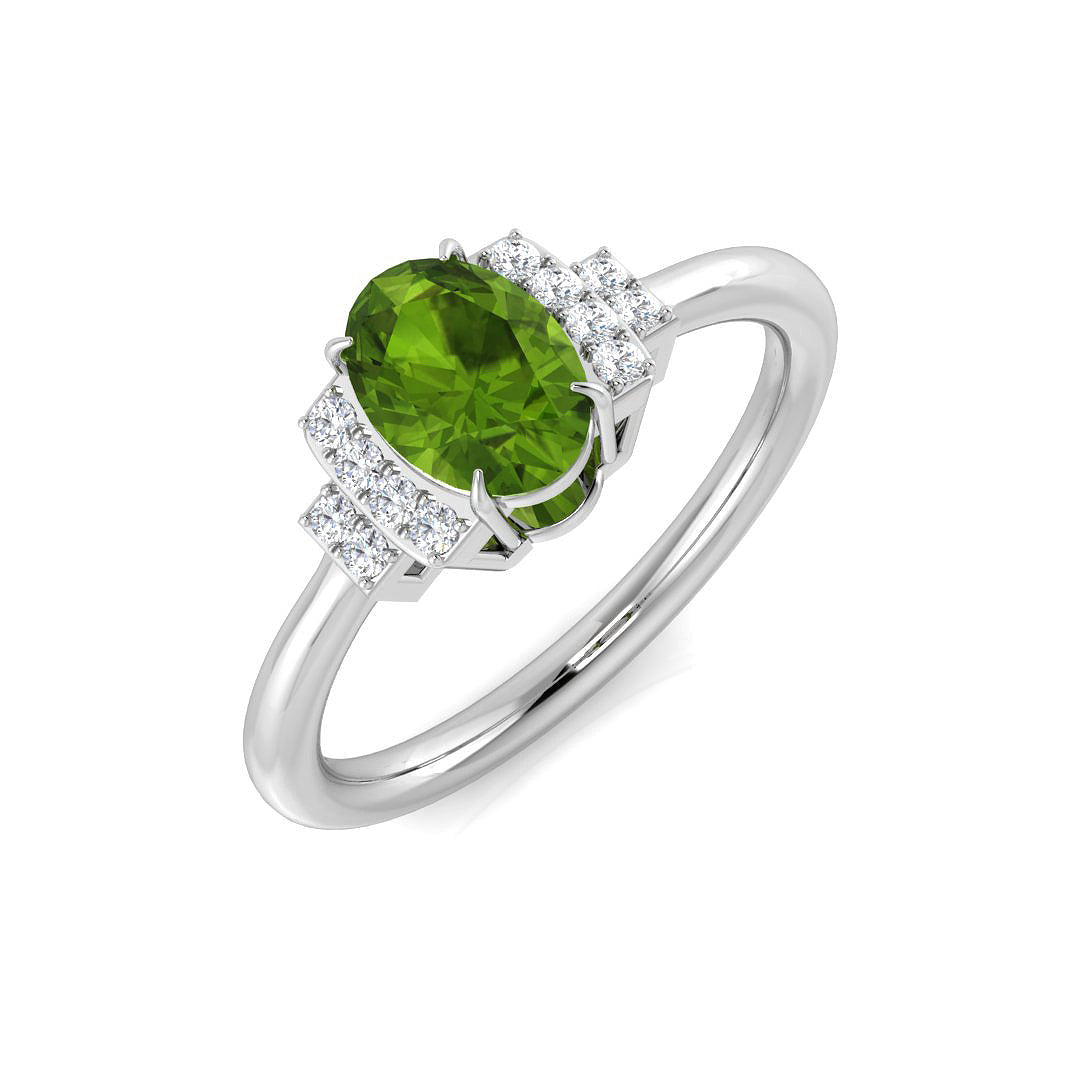 Oval Peridot Ring