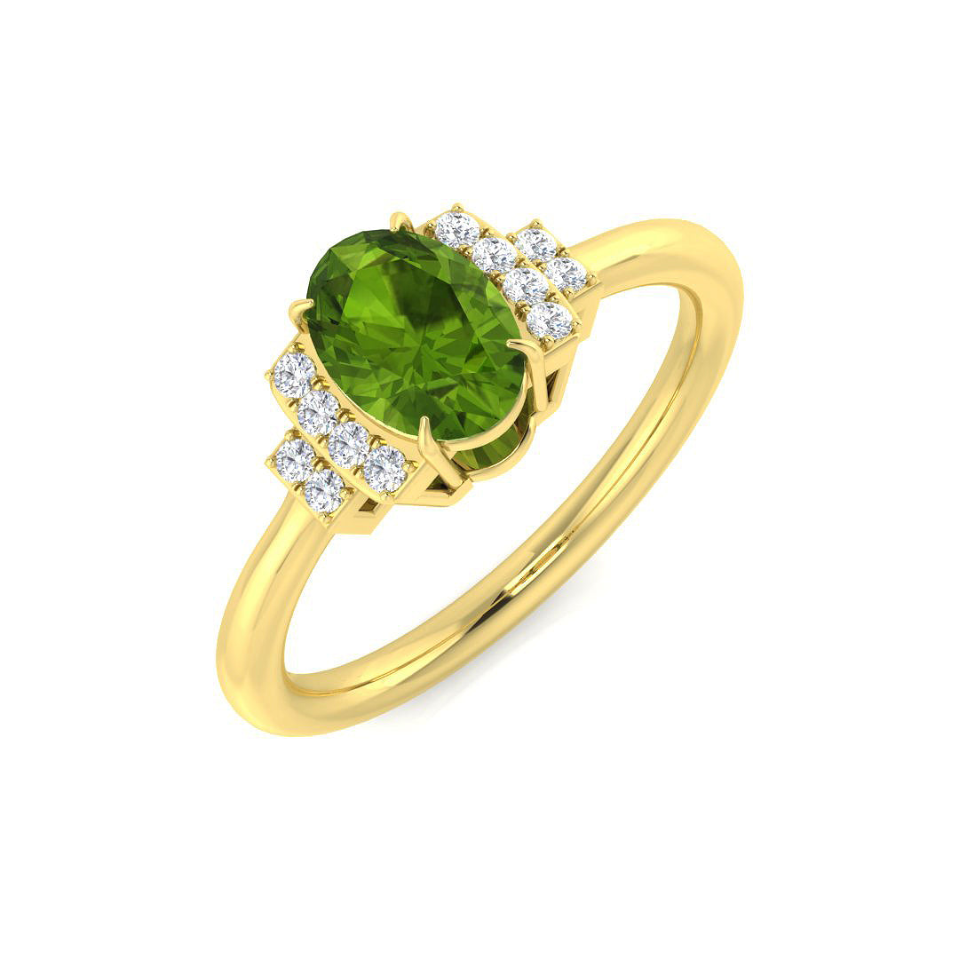 Oval Peridot Ring