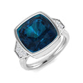 Cushion London Blue Topaz Ring