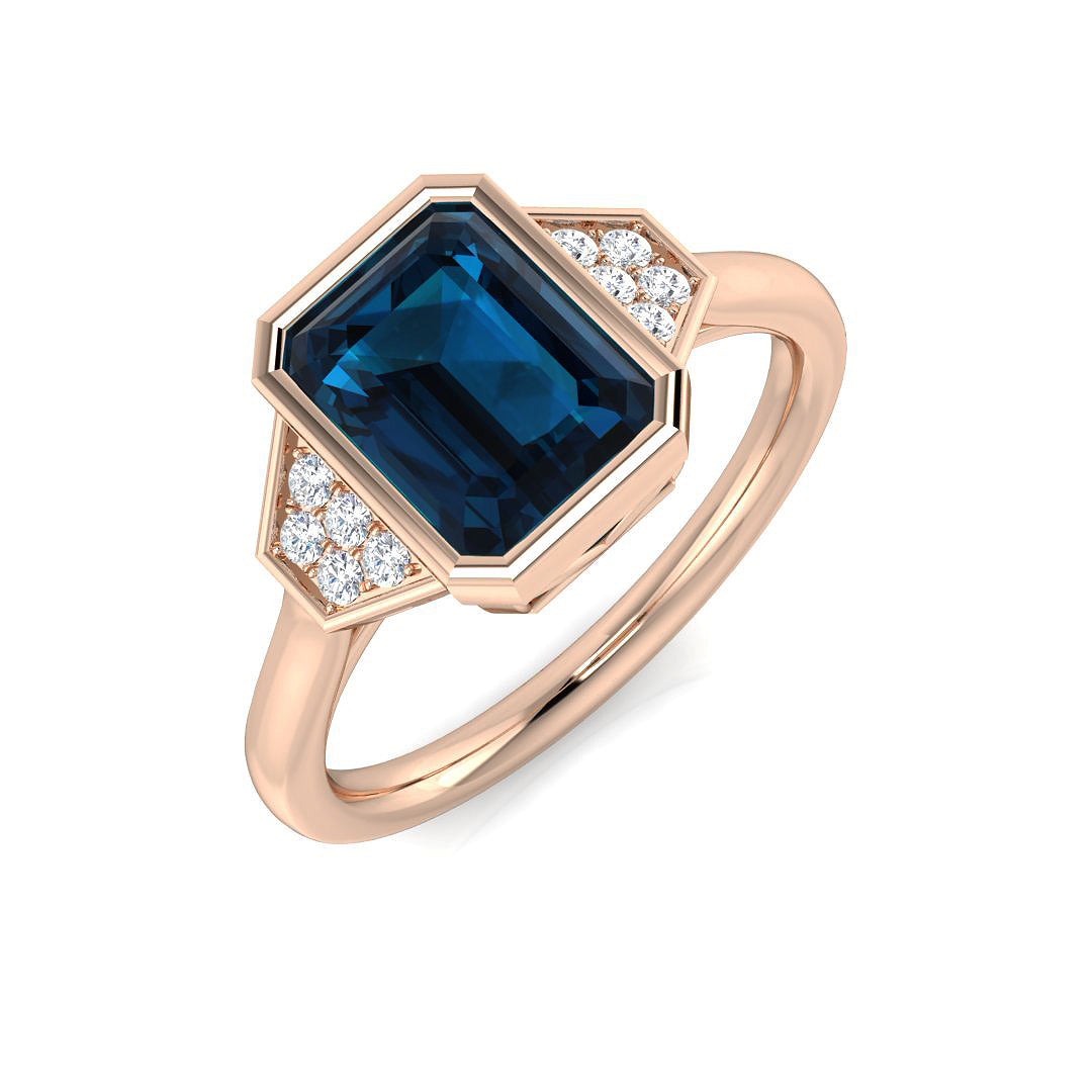 Emerald Cut Gemstone Ring