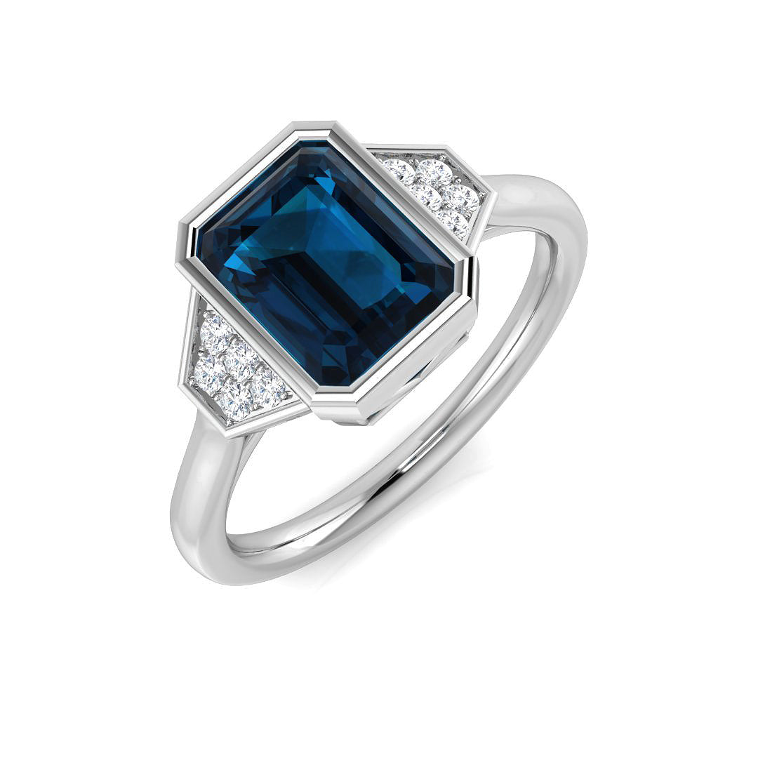 Emerald Cut Gemstone Ring