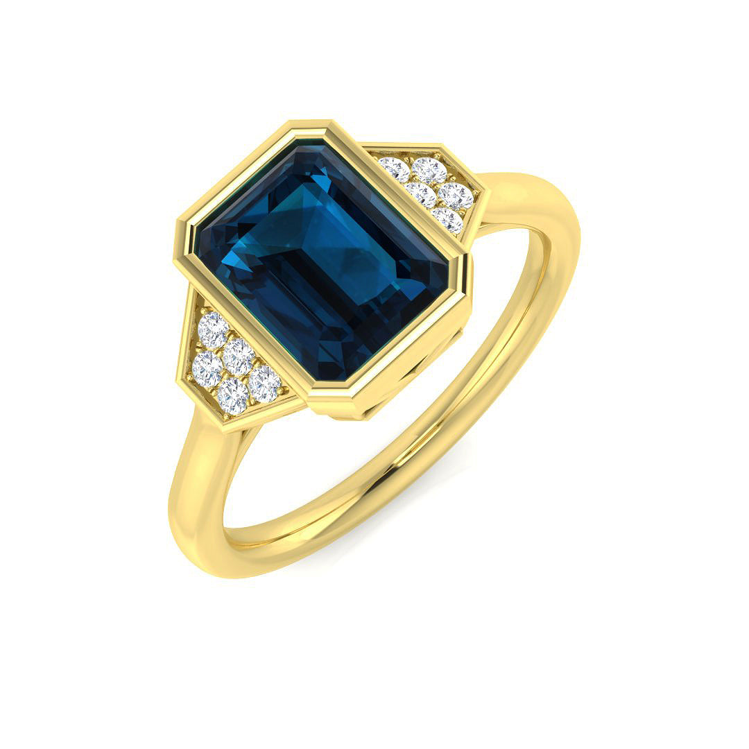 Emerald Cut Gemstone Ring