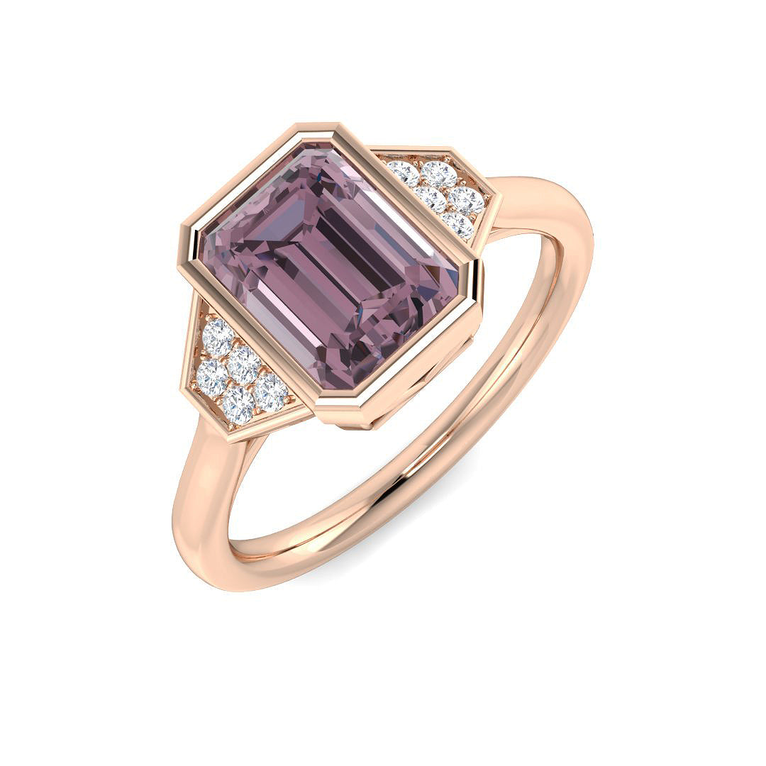 Emerald Cut Gemstone Ring