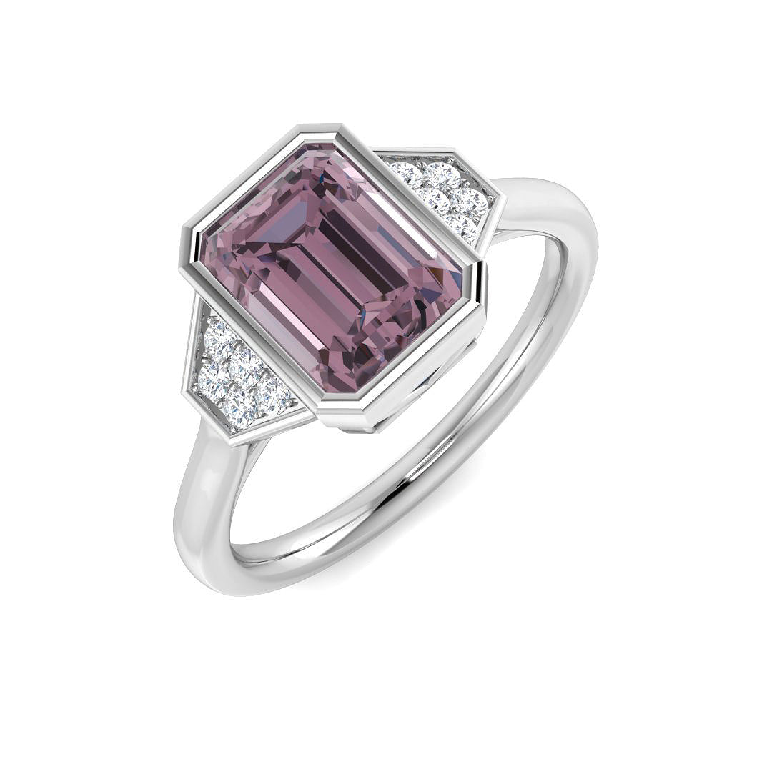Emerald Cut Gemstone Ring