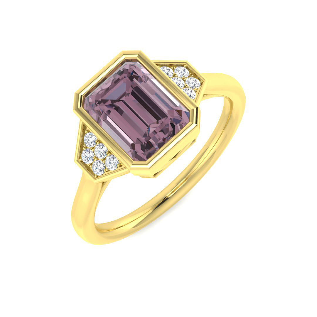 Emerald Cut Gemstone Ring