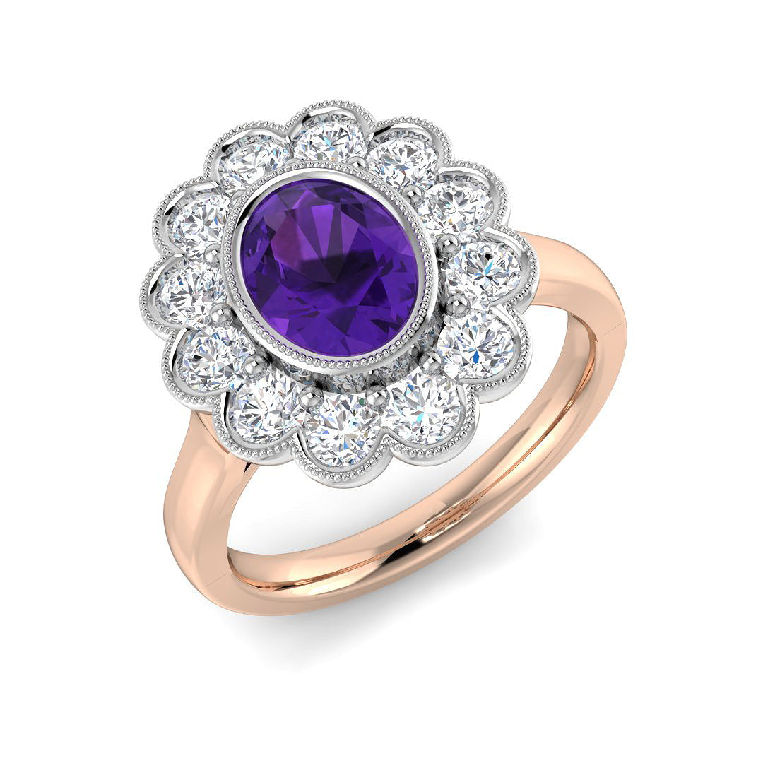 Oval Gemstone Ring