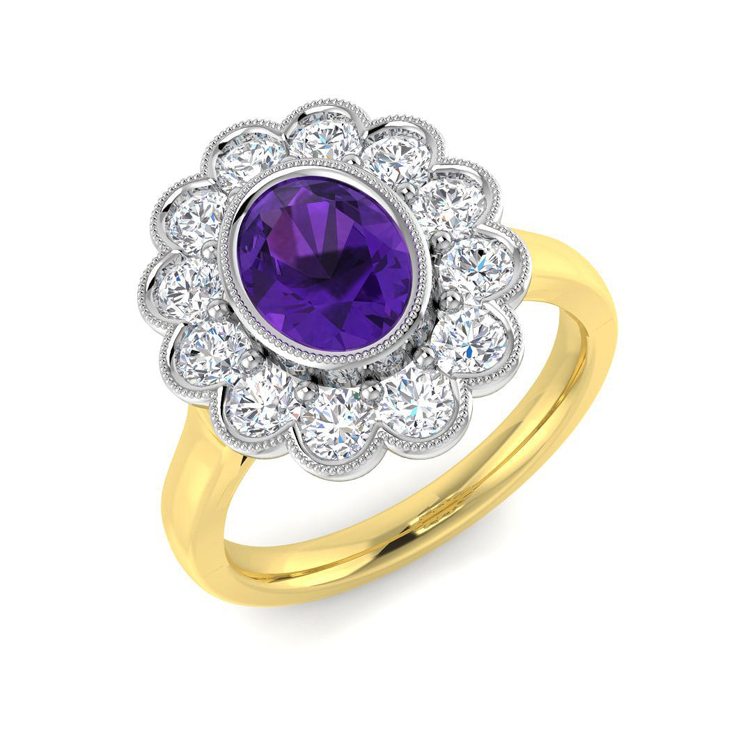 Oval Gemstone Ring