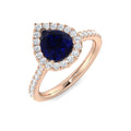 Pear Blue Sapphire Ring