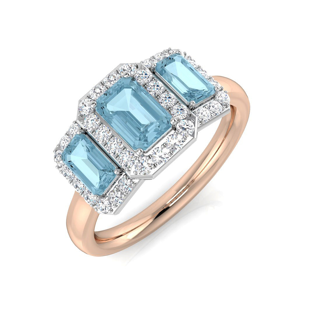 Emerald Cut Gemstone Ring