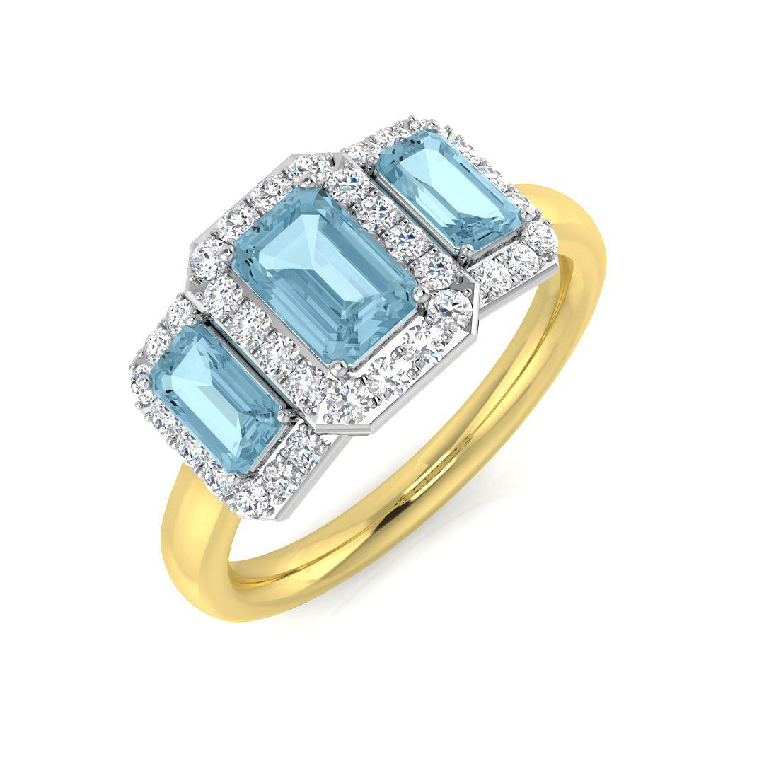 Emerald Cut Gemstone Ring