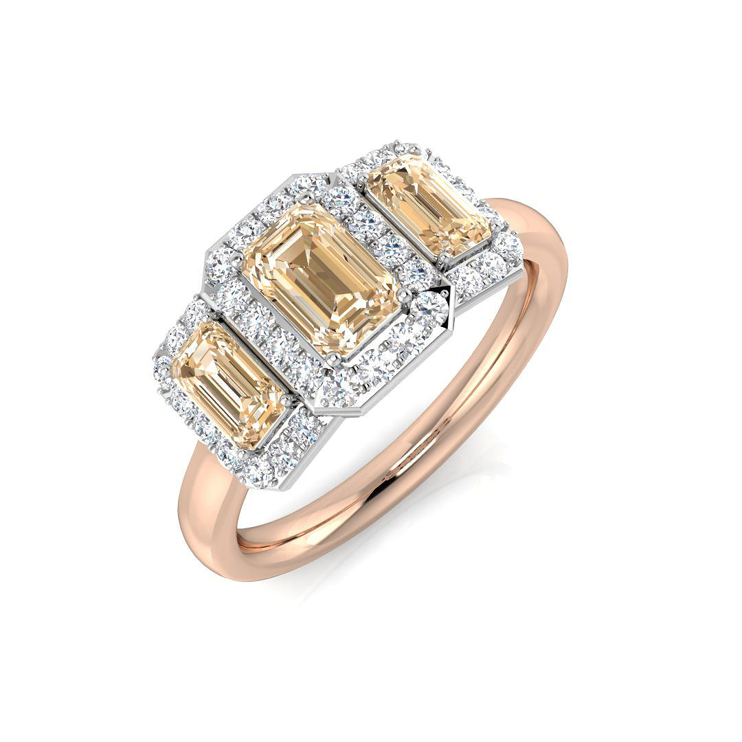 Emerald Cut Gemstone Ring
