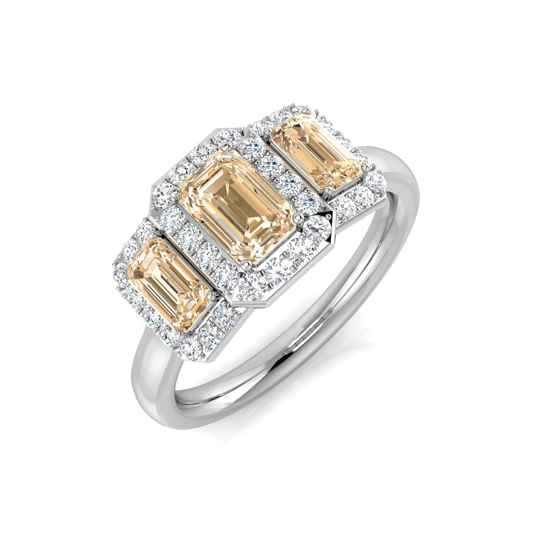 Emerald Cut Gemstone Ring
