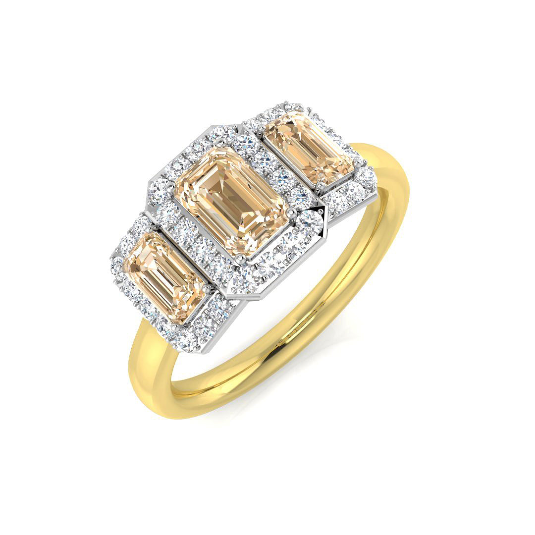 Emerald Cut Gemstone Ring