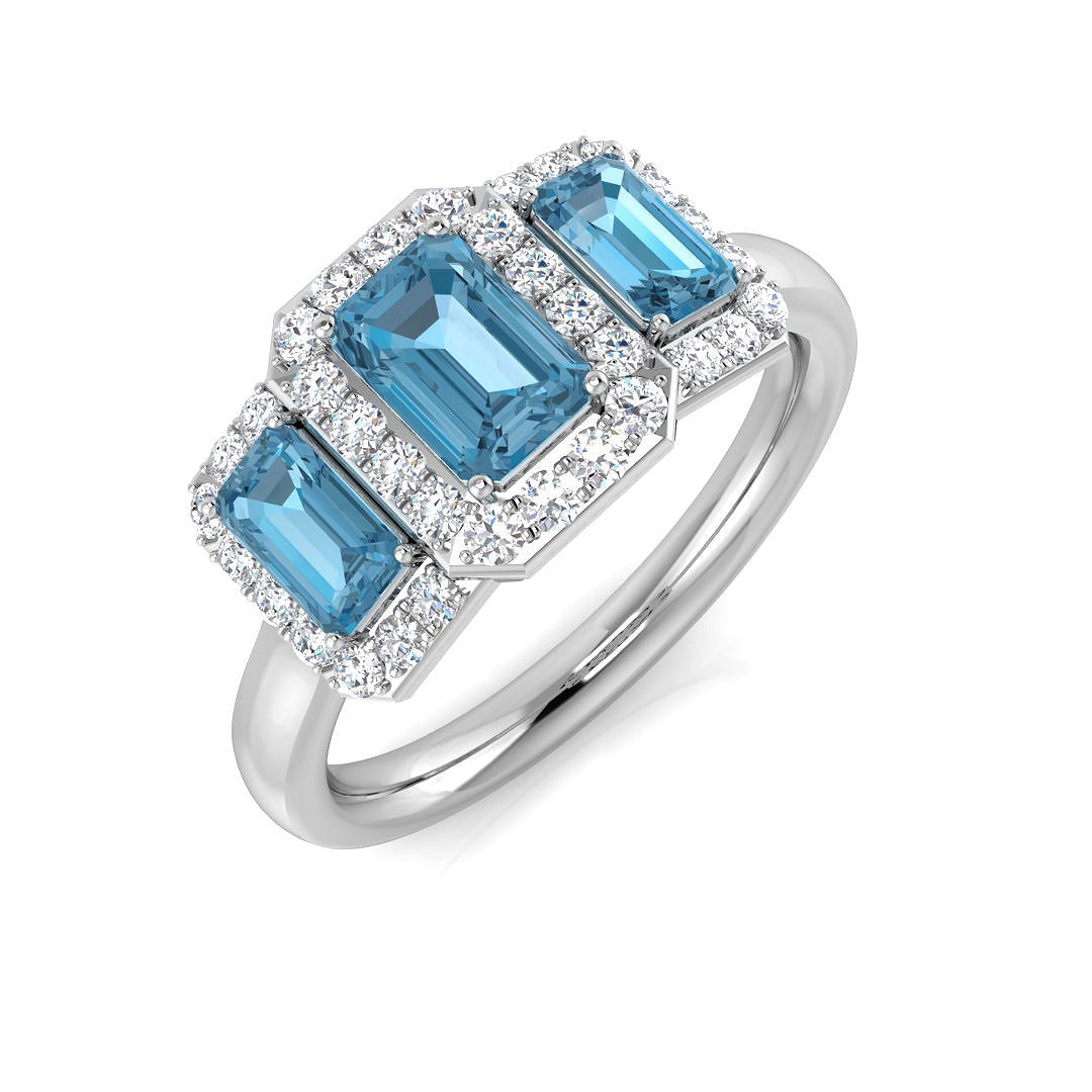 Emerald Cut Gemstone Ring