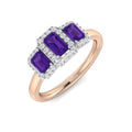 Emerald Cut Gemstone Ring