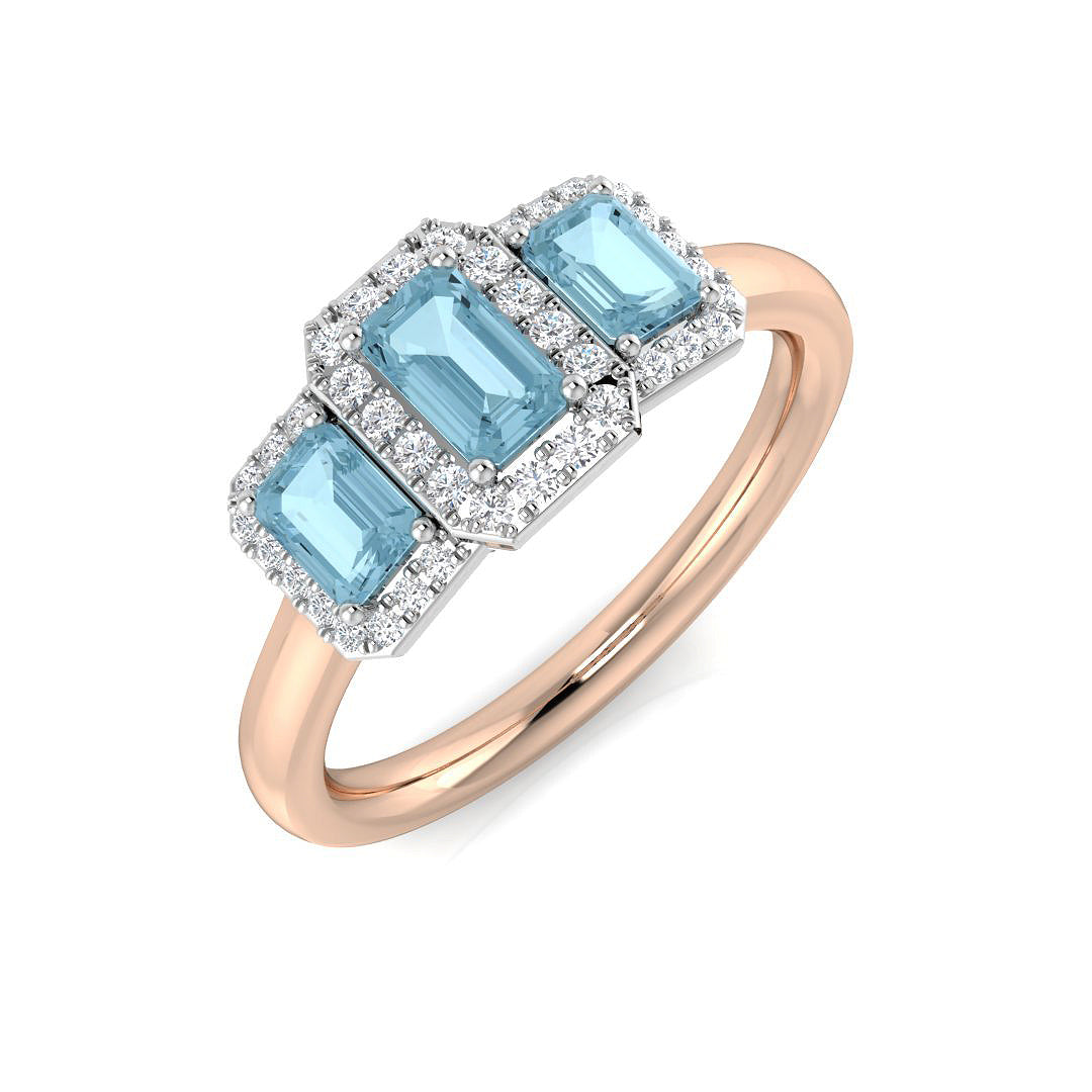 Emerald Cut Gemstone Ring
