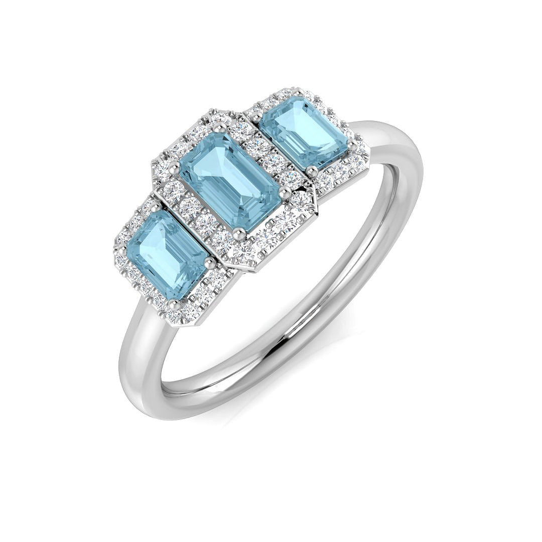 Emerald Cut Gemstone Ring