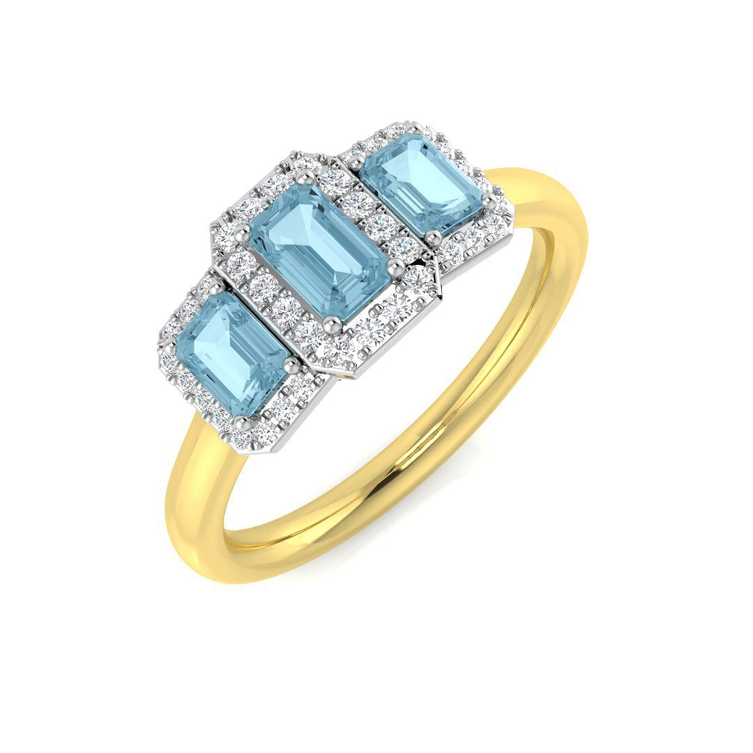 Emerald Cut Gemstone Ring