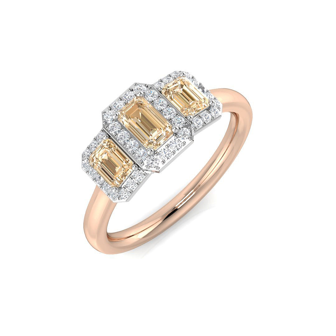 Emerald Cut Gemstone Ring