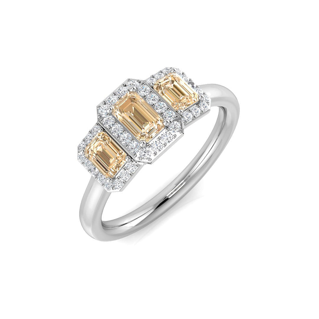 Emerald Cut Gemstone Ring