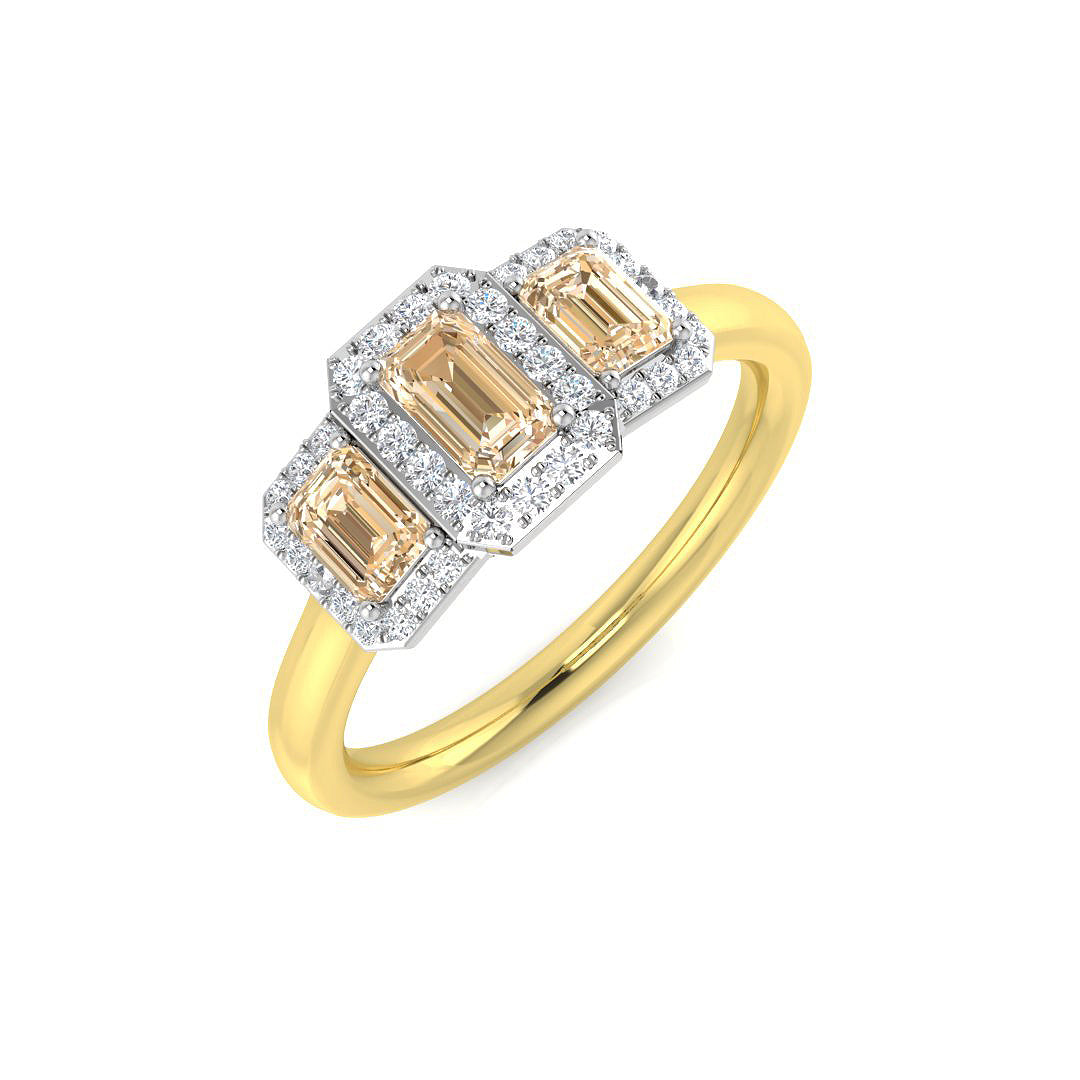Emerald Cut Gemstone Ring