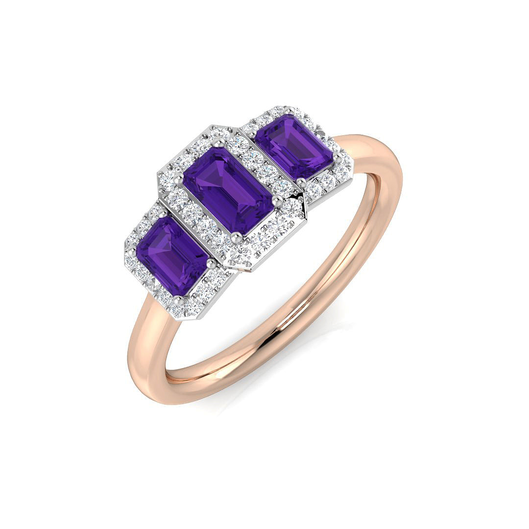 Emerald Cut Gemstone Ring