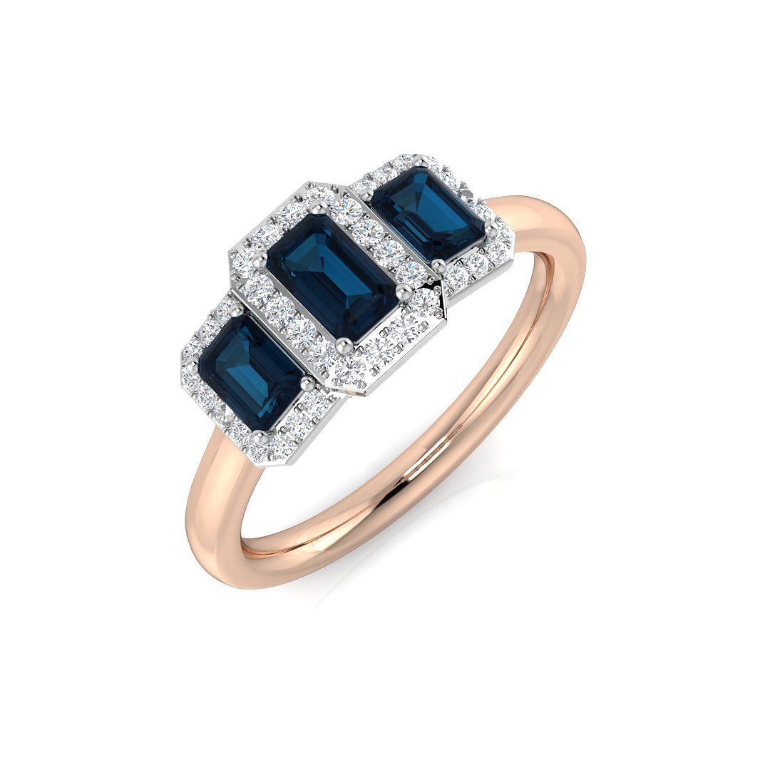 Emerald Cut Gemstone Ring