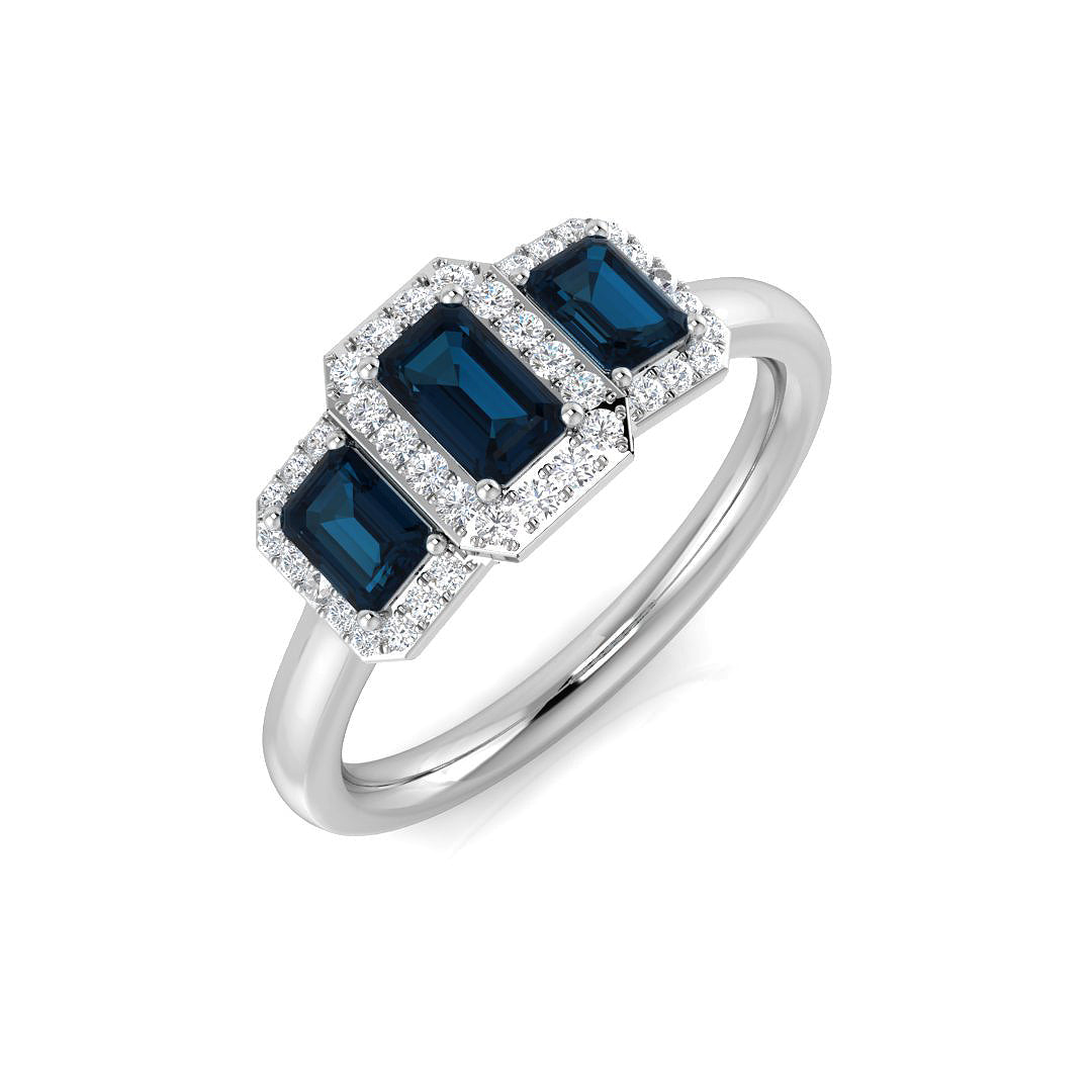 Emerald Cut Gemstone Ring