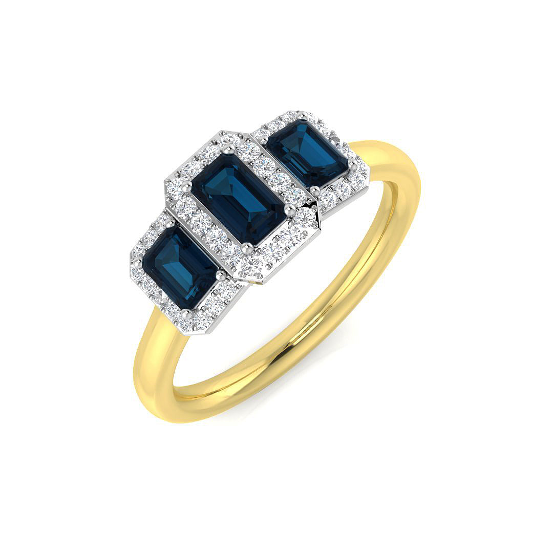 Emerald Cut Gemstone Ring