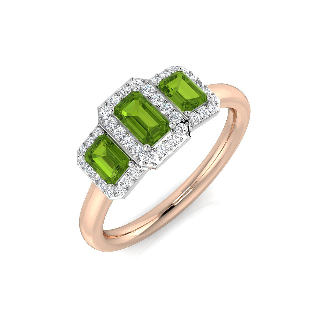 Emerald Cut Gemstone Ring