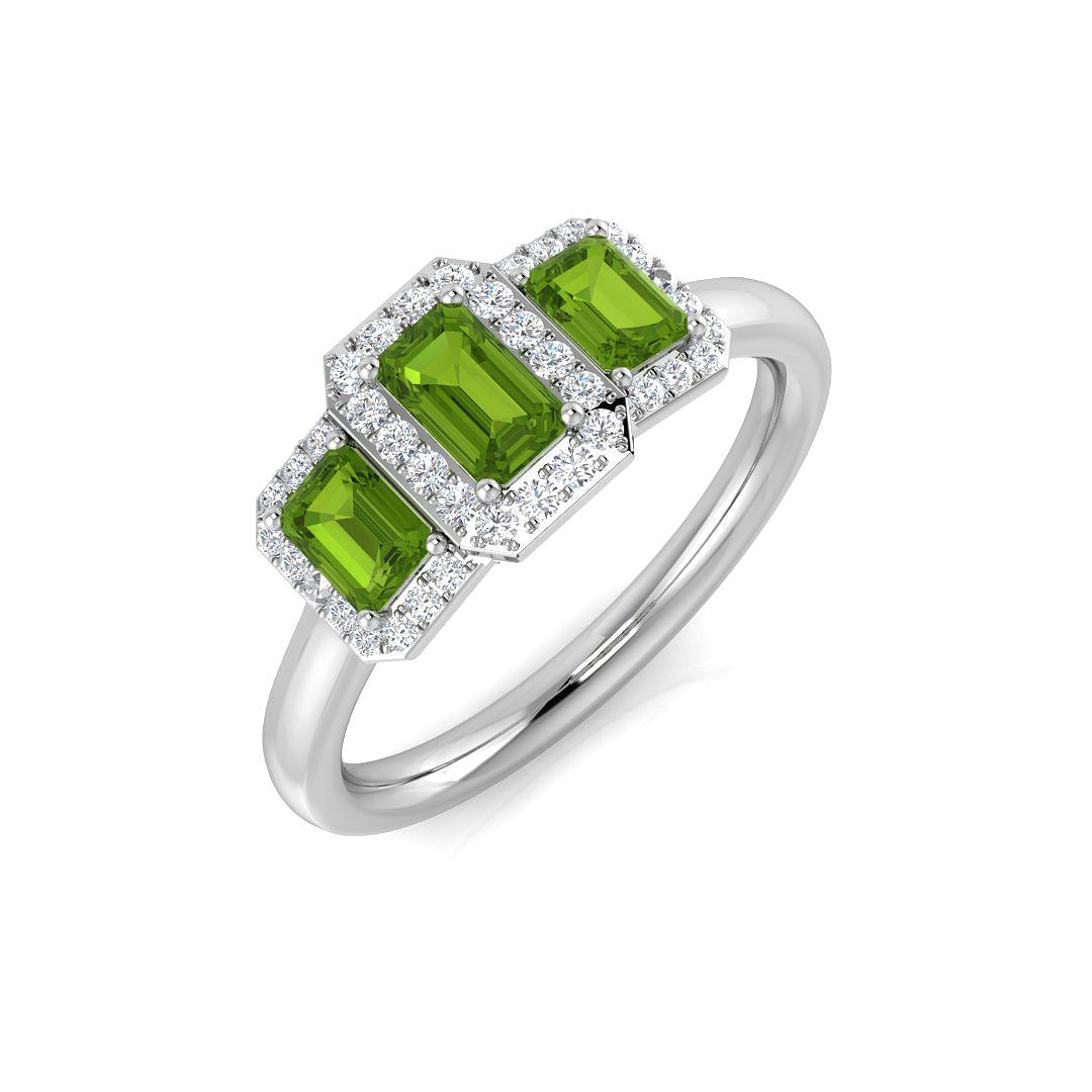 Emerald Cut Gemstone Ring