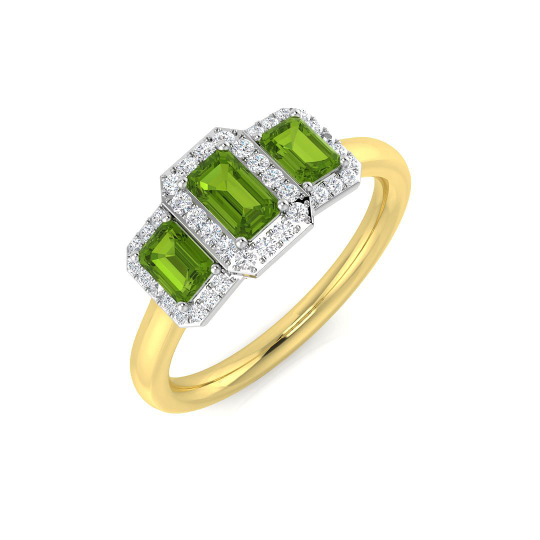 Emerald Cut Gemstone Ring