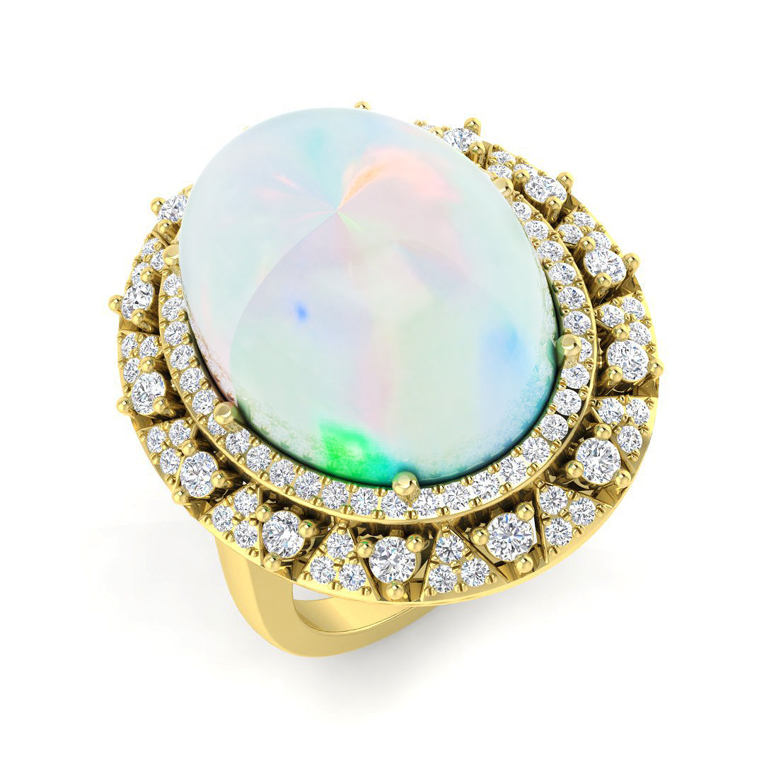 Oval Opal Ring