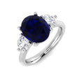 Oval Blue Sapphire Ring