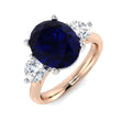 Oval Blue Sapphire Ring