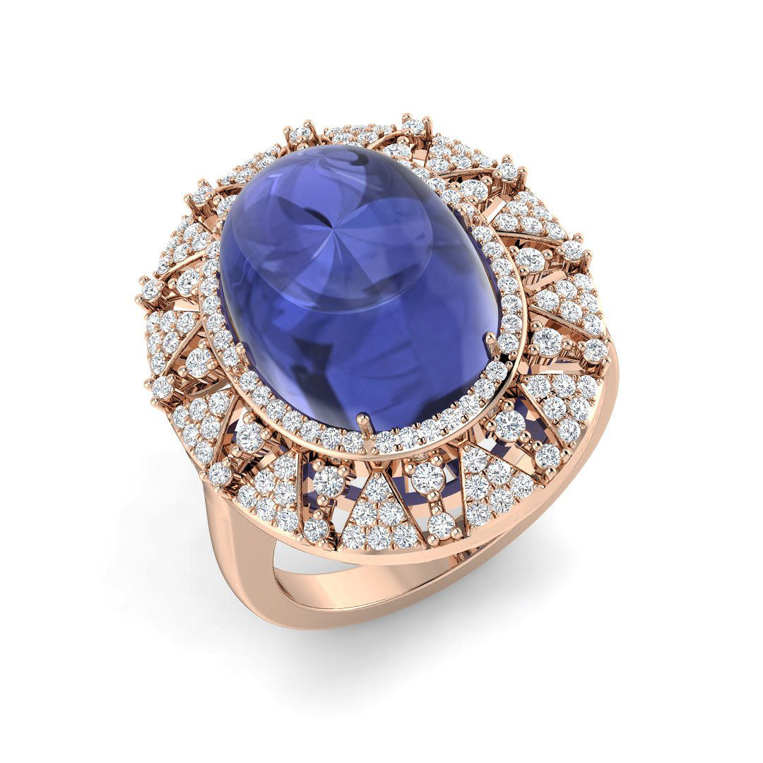 Cabochon Tanzanite Ring