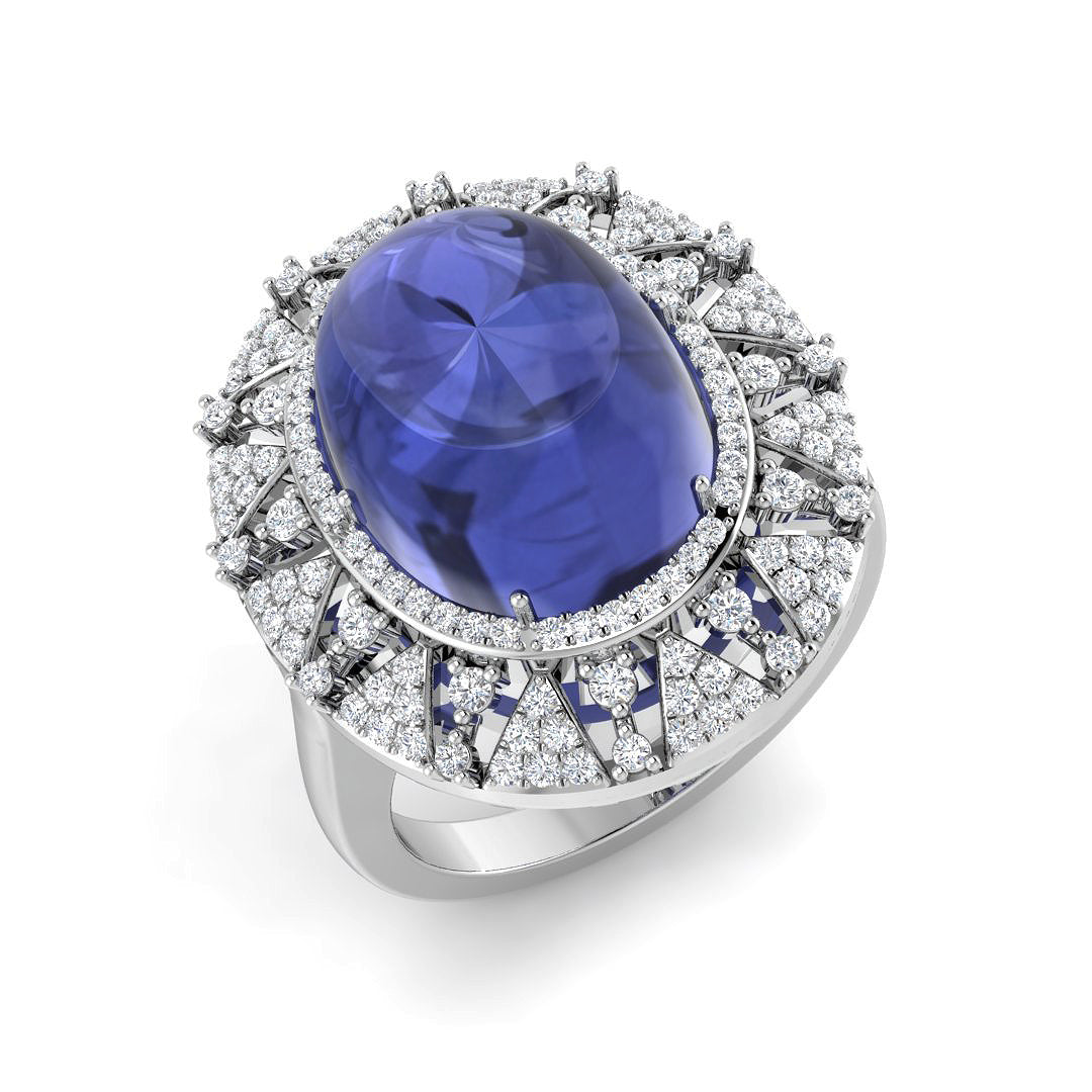 Cabochon Tanzanite Ring
